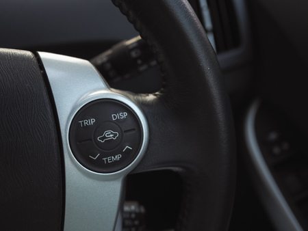 temp control button in carの写真素材