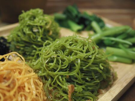 green tea noodleの写真素材