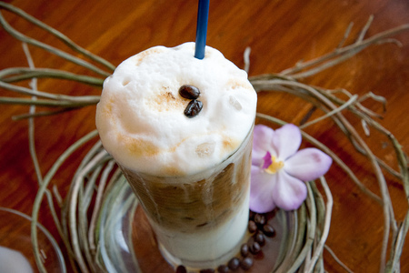 capuchino, iced coffeeの写真素材