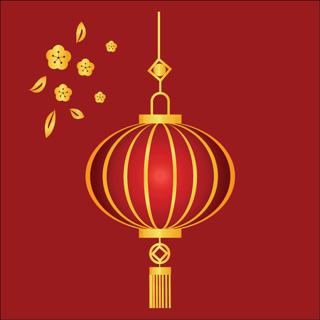 Chinese lantern for designing in greeting cards website on the occasion of Chinese New Yearのイラスト素材