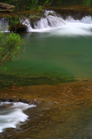 Waterfalls in the lush and beautiful forests of Thailand.の写真素材