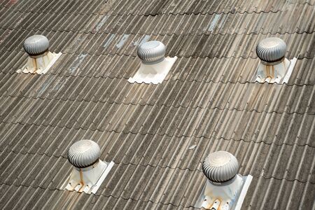 Roof Ventilator Ball Spinning Ventilation.The object helps ventilate the air.の写真素材