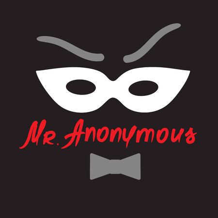 Mister Anonymous - drawing of a stranger in a mask.のイラスト素材