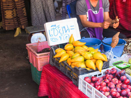 Canistels and Plums, Mon Cham, Chiang Mai, Thailandの写真素材