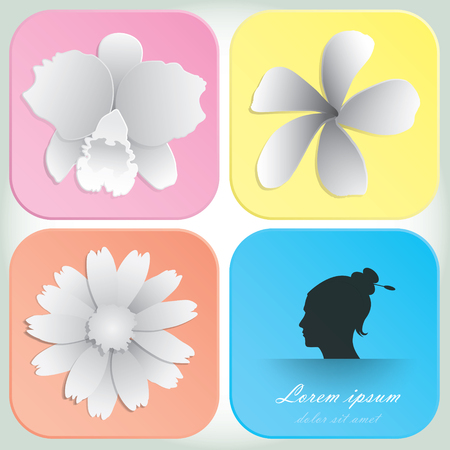 Beautiful Flowers Design For Spa Background And Bannerのイラスト素材