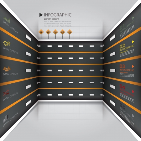 Road   Street Business Infographic Design Templateのイラスト素材