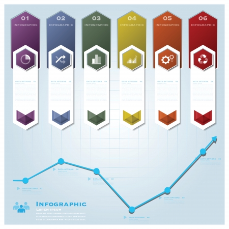 Hexagon Geometric Shape Business Infographic Design Templateのイラスト素材