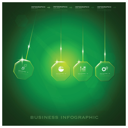 Modern Octagon Business Infographic Background Design Template - Vector Design Background Patternのイラスト素材