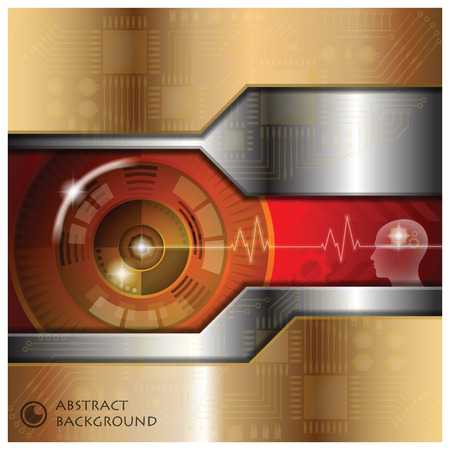 Technology Eyeball Thinking Abstract Background Design Template のイラスト素材
