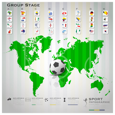 Football Tournament Sport Infographic Background Design Templateのイラスト素材