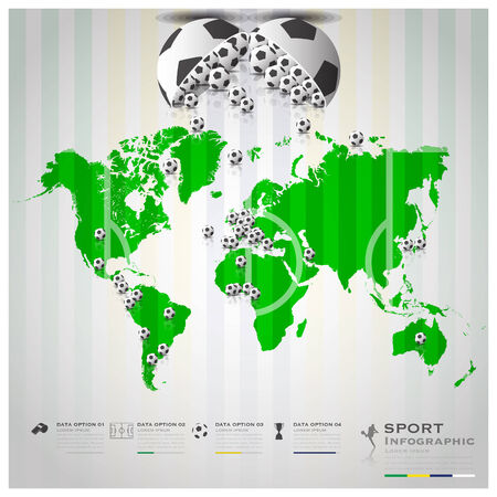 Football Tournament Sport Infographic Background Design Templateのイラスト素材