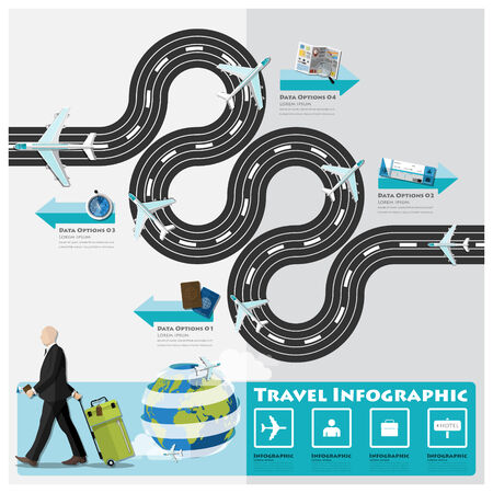 Travel And Journey Business Infographic Design Templateのイラスト素材