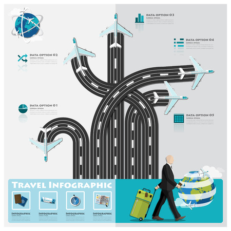 Travel And Journey Business Infographic Design Templateのイラスト素材