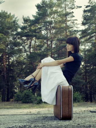 travel girlの写真素材