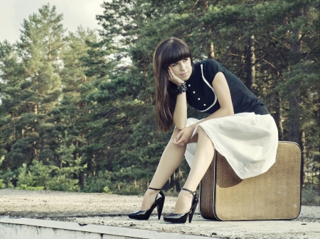 travel girlの写真素材