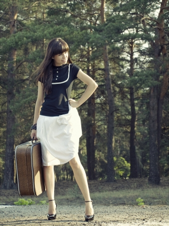 travel girlの写真素材