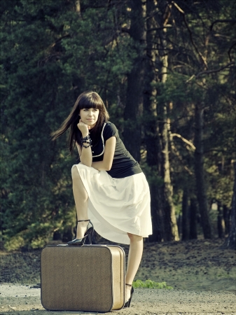 travel girlの写真素材