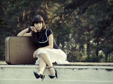 travel girlの写真素材