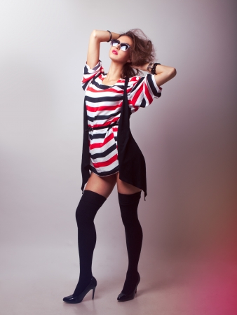 growth studio shot of sweet womanの写真素材