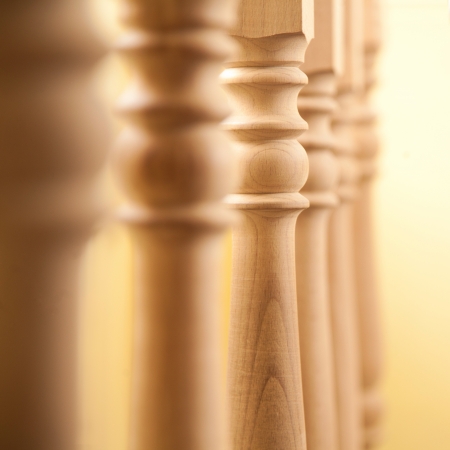 railing in a row at daytimeの写真素材