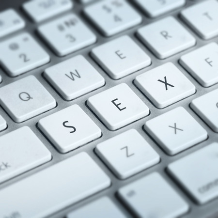 sex on keyboardの写真素材