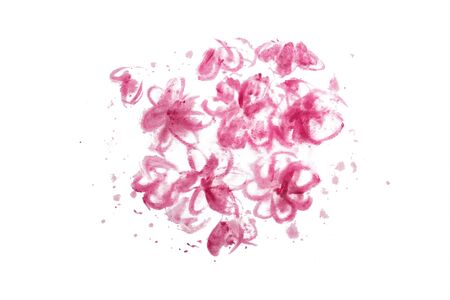 drawing watercolor blot isolated on white backgroundの写真素材