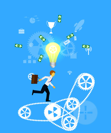 Vector illustration of teamwork, showing the transaction, graphics, cooperationのイラスト素材
