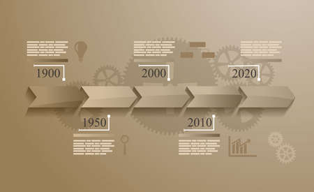 Timeline Infographic, Vector design templateのイラスト素材
