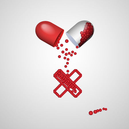 broken pillsのイラスト素材