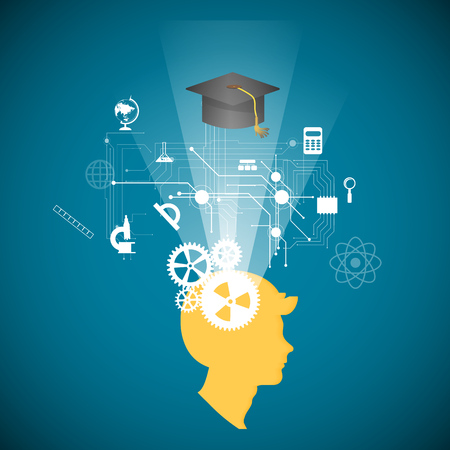 The concept of education, science and knowledge. vectorのイラスト素材