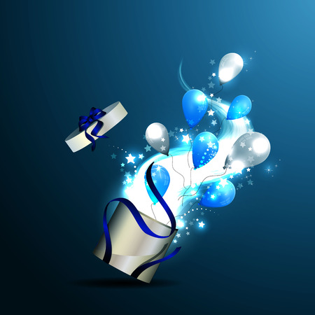 Vector illustration of happy birthday card on a bright backgroundのイラスト素材