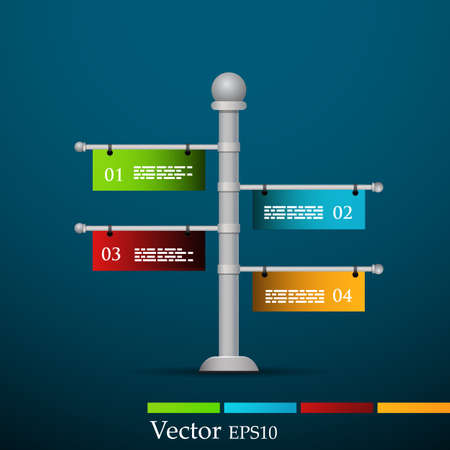 Vector illustration for workflow layout, diagram, number optionsのイラスト素材