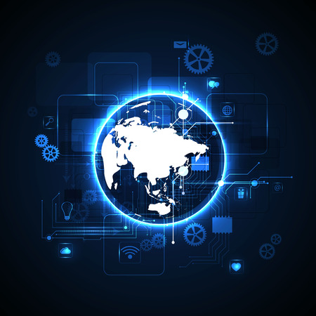 Vector illustration of the concept of Internet technologyのイラスト素材