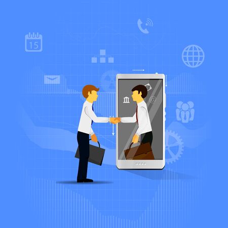 Vector illustration of the concept of online businessのイラスト素材