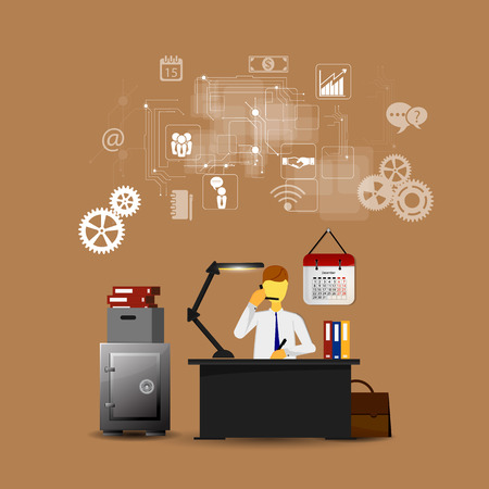 Vector Illustration concepts control payment, financial analytics, online bankingのイラスト素材