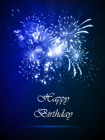 Vector illustration of happy birthday card on a bright backgroundのイラスト素材