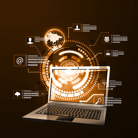 Vector illustration of the concept of Internet technologyのイラスト素材