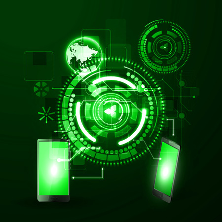 Vector illustration of the concept of Internet technologyのイラスト素材