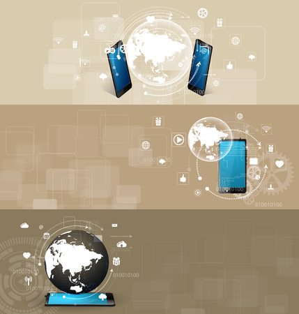 illustration of the concept of Internet technologyのイラスト素材