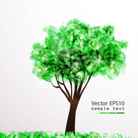 abstract green treeのイラスト素材