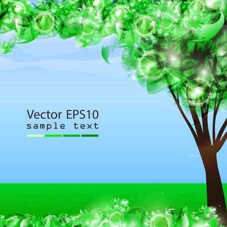 abstract green treeのイラスト素材