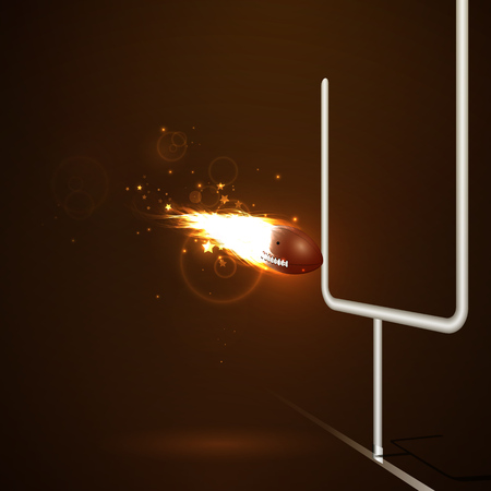 American football ball in neon linesのイラスト素材