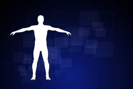 medicine infographics. Schematic description of the human bodyの写真素材