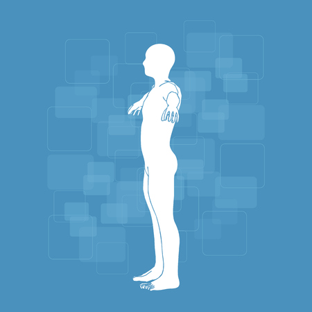 medicine infographics. Schematic description of the human bodyの写真素材