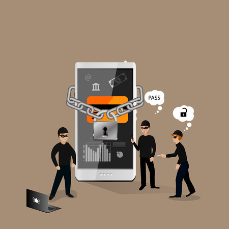 concept of protection against hackingのイラスト素材