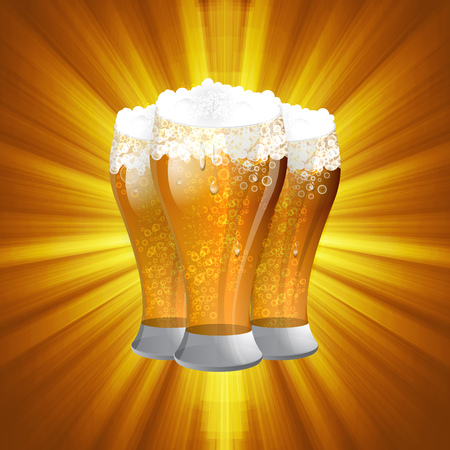 illustration of beer glass on victorian backgroundのイラスト素材