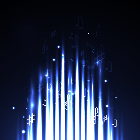 illustration abstract music background line neonのイラスト素材