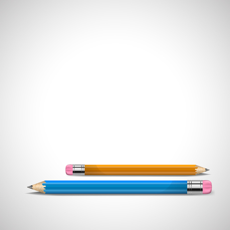 Vector illustration of sharpened detailed pencil isolatedのイラスト素材