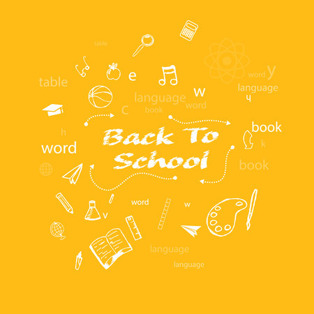 Vector illustration Back to school background.のイラスト素材