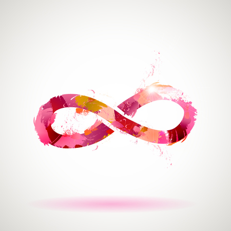 Vector abstract watercolor Infinity Symbolのイラスト素材